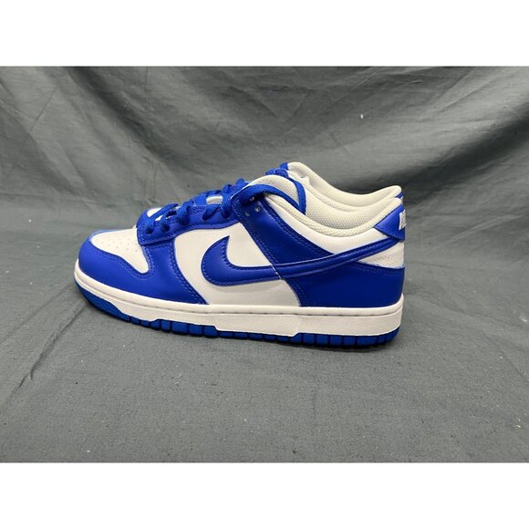 Nike Boys Dunk Low (GS) Sneakers Leather White Hyper Royal Size 7 NEW NO BOX! - Picture 5 of 11